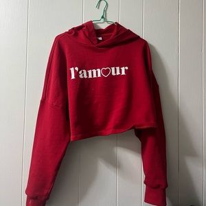 H&M l’amour Cropped Hoodie